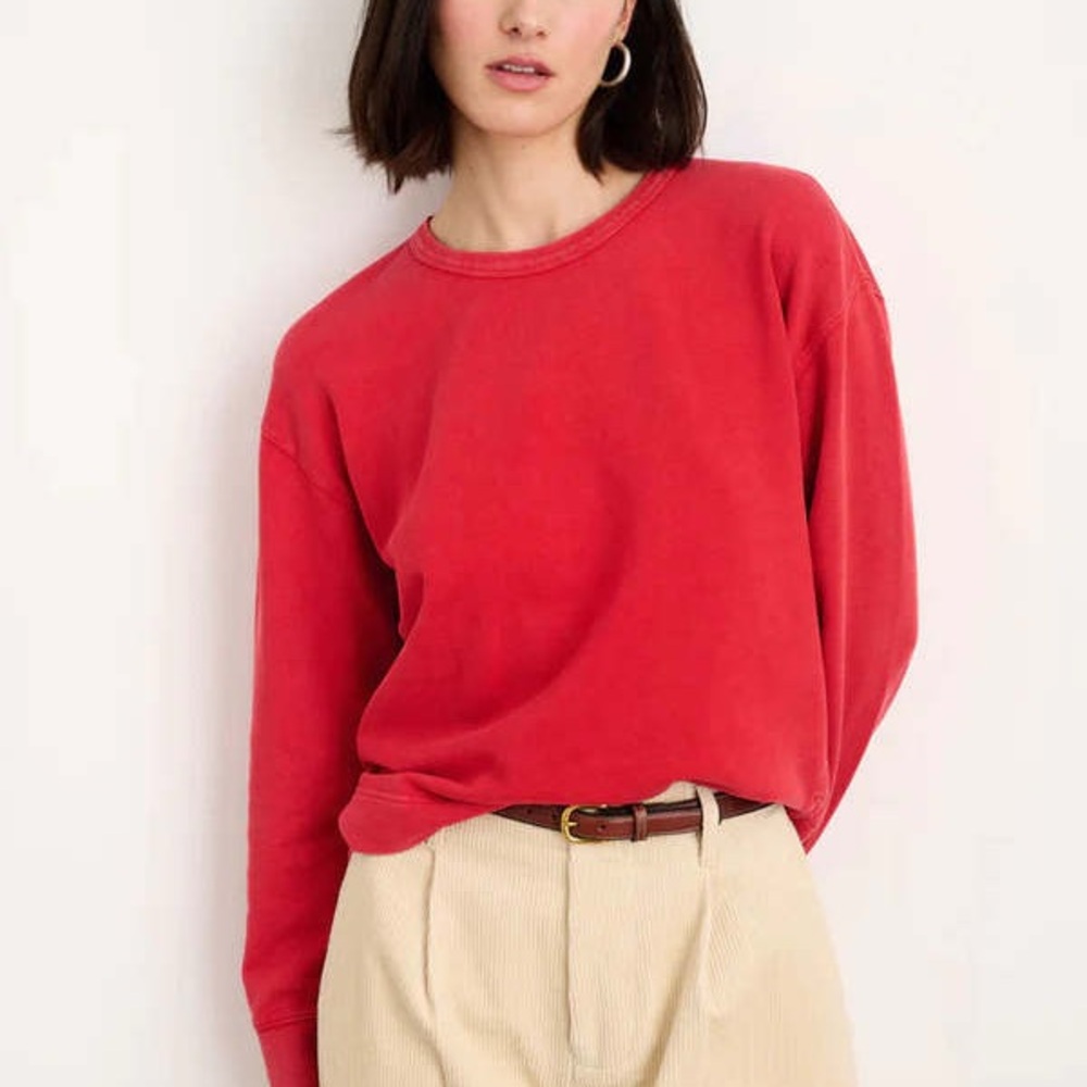 Alex Mill Frankie Sweatshirt Cardinal Red Md